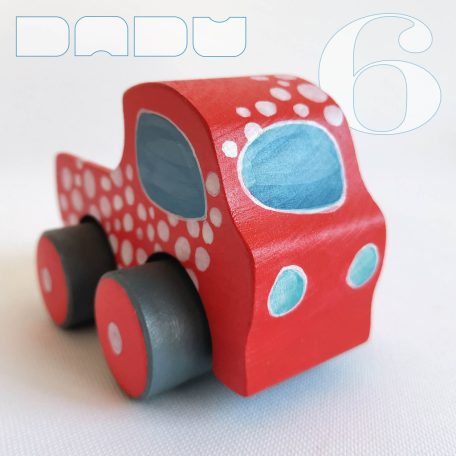 Wooden toy pickup trucks—various designs. You can choose several kind of fitting Dadu cargo and passengers to transport with them.