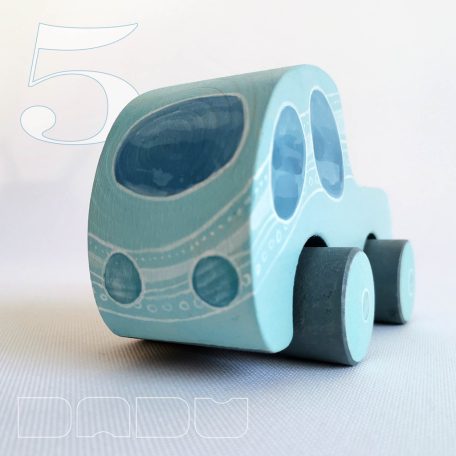 Wooden toy pickup trucks—various designs. You can choose several kind of fitting Dadu cargo and passengers to transport with them.