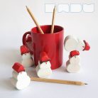 Snowman: handcrafted wooden toy 