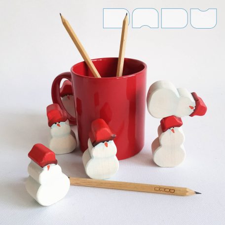 Snowman: handcrafted wooden toy 