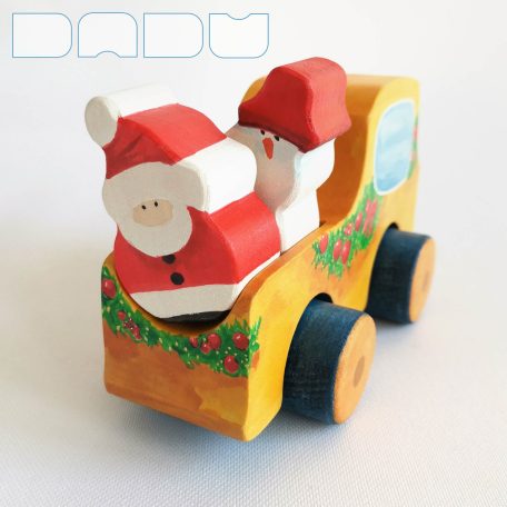 Santa Claus: Wooden Toy and Christmas Decoration