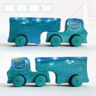 Semi Trucks - unique, handmade wooden toy trucks with semi-trailer