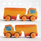 Semi Trucks - unique, handmade wooden toy trucks with semi-trailer