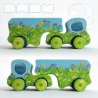 Semi Trucks - unique, handmade wooden toy trucks with semi-trailer