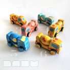 Mixers: mixing and transport toy vehicles for jams, syrups — various designs