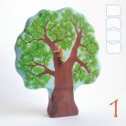 Raccoon on tree  -  wooden toy