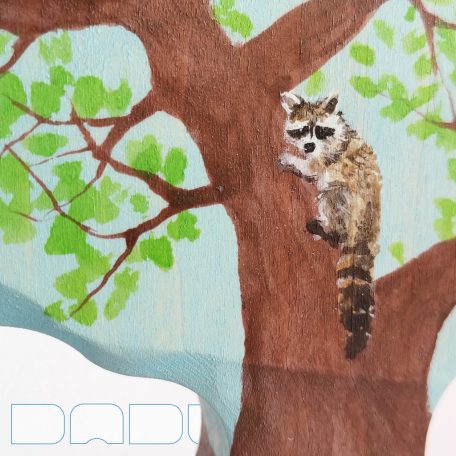 Raccoon on tree  -  wooden toy