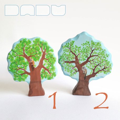 Raccoon on tree  -  wooden toy