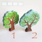 Raccoon on tree  -  wooden toy