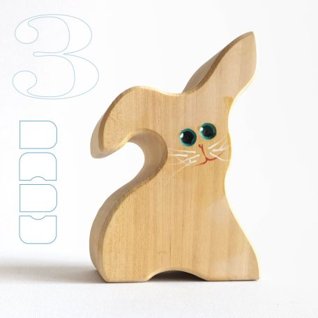 Wooden bunnies - toy figures
