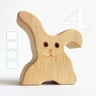 Wooden bunnies - toy figures