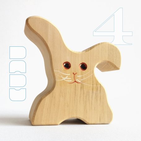 Wooden bunnies - toy figures