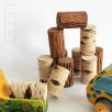   Wooden toy logs: accessories for Dadu trucks and role play games