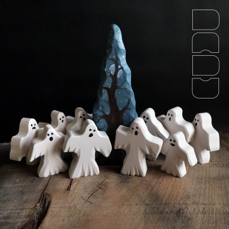 Ghosts for Halloween • small toy figures