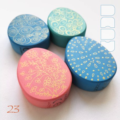 Fabergé eggs according to Dadu—unique wooden toys with gold decoration