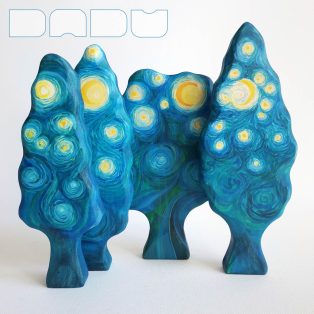   Vincent's trees from the fairy tale forest • Van Gogh inspired decorative wooden toys