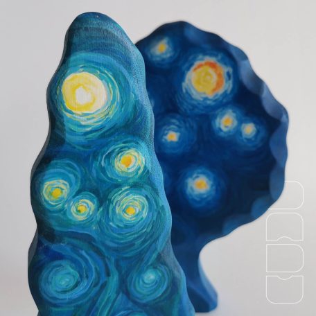 Vincent's trees from the fairy tale forest • Van Gogh inspired decorative wooden toys