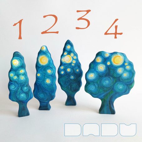 Vincent's trees from the fairy tale forest • Van Gogh inspired decorative wooden toys