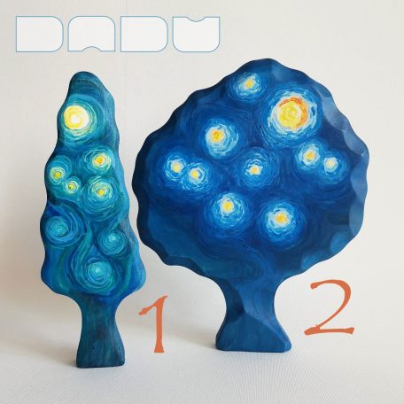 Vincent's trees from the fairy tale forest • Van Gogh inspired decorative wooden toys