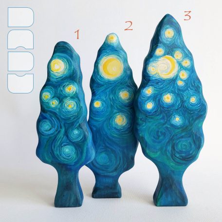 Vincent's trees from the fairy tale forest • Van Gogh inspired decorative wooden toys