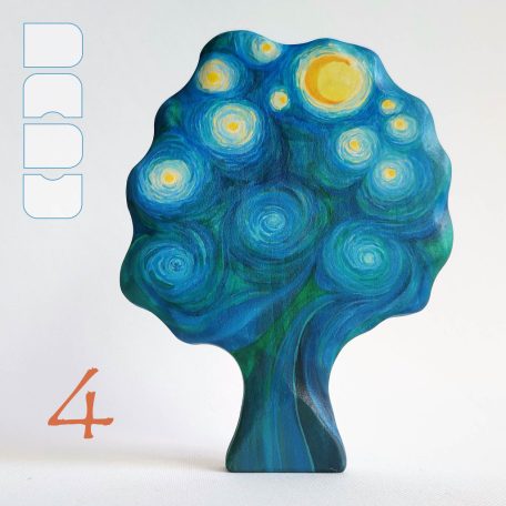 Vincent's trees from the fairy tale forest • Van Gogh inspired decorative wooden toys