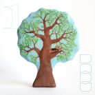Red panda on tree  -  wooden toy
