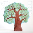 Red panda on tree  -  wooden toy