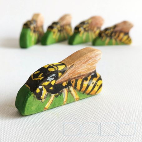 Wasp - handpainted unique wooden insect toy