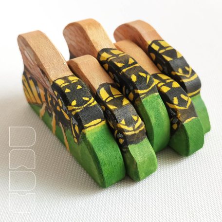Wasp - handpainted unique wooden insect toy
