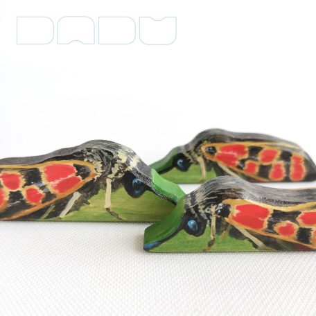 Crepuscular burnet - handpainted unique wooden insect toy