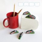 Crepuscular burnet - handpainted unique wooden insect toy