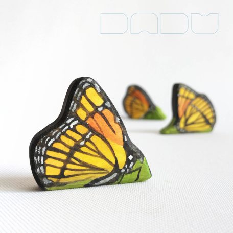 Monarch butterfly - handpainted unique wooden insect toy