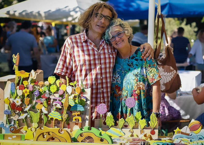 Dadu&Dadu, wooden toy manufacturers at a craft toy fair at Balatonakarattya